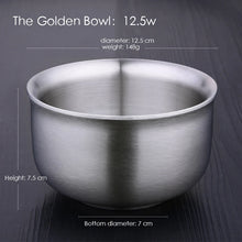 Load image into Gallery viewer, Metal Kobachi Small Bowl | Double Anti-Scalding 304 Stainless Steel Container - 1 Pc