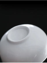 Load image into Gallery viewer, White Porcelain Chinese Tea Cup Set | 6 Pc, Wide &amp; Tall Options