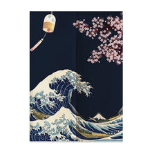 Load image into Gallery viewer, Mount Fuji Noren Curtain | Japanese Linen Landmark Door Way Curtains - 1 Pc