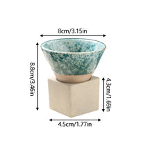 Load image into Gallery viewer, Contemporary Demitasse Cups with Holder | Vintage Japanese Espresso Cup - 1 Set