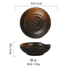 Load image into Gallery viewer, Japanese Soy Sauce Dish | Small Round Plates Ceramic Dipping Bowls  - 1 Pc