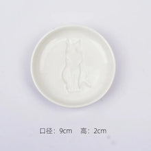 Load image into Gallery viewer, Revealing Cat Soy Sauce Dish | Small Ceramic Seasoning Plate - 1 Pc