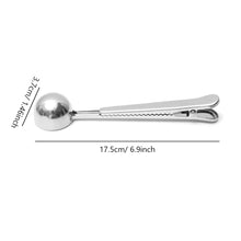 Load image into Gallery viewer, Metal Coffee Scoop and Clip | Multi-Purpose Stainless Steel Measuring Spoon - 1 Pc