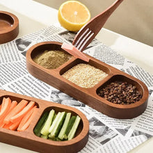 Load image into Gallery viewer, Solid Wood Rectangle Rounded Japanese Seasoning Soy Sauce Tray - 1 Pc