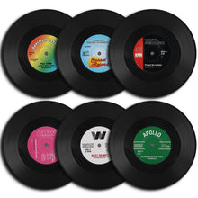 Load image into Gallery viewer, Retro Vinyl Record Cute Coasters | Music Drink Mats - 6 Pc Set