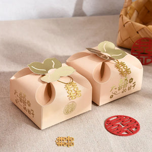 Chinese Paper Gift Boxes | Wedding Decor Guest Favors - 50 Pc Set