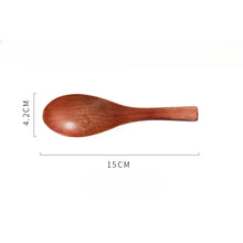 Load image into Gallery viewer, Small Wooden Asian Soup Spoons | Chinese Noodle Rice Utensils - 1/2/3 Pc Sets