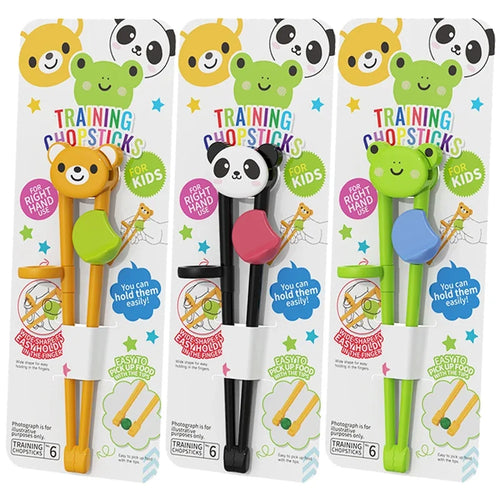 Cartoon Animal Training Chopsticks For Children | Cute Bear Panda Frog - 2 Pc Set