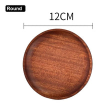 Load image into Gallery viewer, Small Walnut Wooden Serving Tray | Cute Wood Platters for Tea Food - 1 Pc