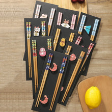 Load image into Gallery viewer, Chinese Wooden Chopsticks with Chopstick Rests | Luxury Gift - 2 Pair Set