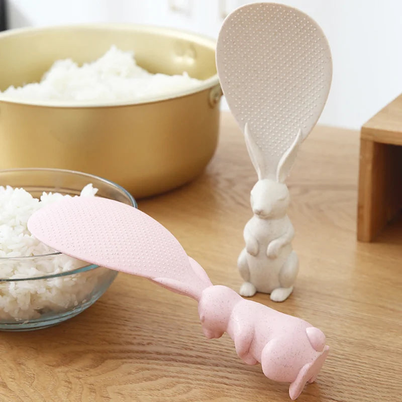 Japanese Rice Paddle Spoon with Cute Rabbit Handle | Best Rice Paddle ...