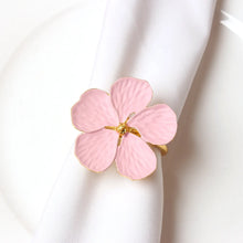 Load image into Gallery viewer, Gold &amp; Silver Plum Blossom Napkin Rings | Dinner Party Cuff - 6 PC Set