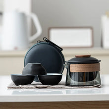 Load image into Gallery viewer, Contemporary Chinese Tea Set | Ceramic Teapot and Tea Cup with Case