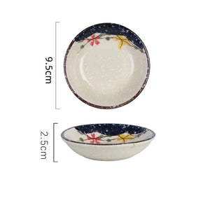 Rustic Ceramic Soy Sauce Dish | Small Seasoning Dipping Bowls - 6 Pc Set