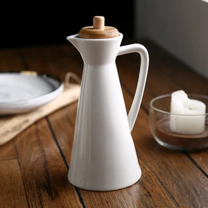 Black & White Taper Soy Sauce Bottle | Oil Vinegar Dispensers - 1 Pc