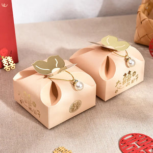 Chinese Paper Gift Boxes | Wedding Decor Guest Favors - 50 Pc Set