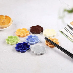 Cute Cherry Blossoms Chopstick Rest | Japanese Tableware Table Chopstick Holder Accessories | 1 PC