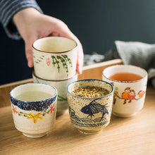 Load image into Gallery viewer, Japanese Yunomi Tea Cup | Retro Hand-Painted Ceramic 180ml