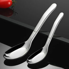 Load image into Gallery viewer, Stainless Steel Korean Soup Spoon | Asian Flat Bottom Spoons - 1 Pc