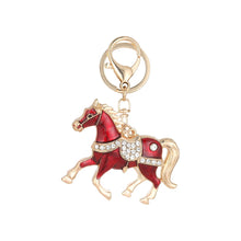 Load image into Gallery viewer, 2026 Year of Horse Red Crystal Keychain - Set of 3