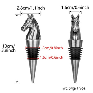 Horse Metal Wine Bottle Stoppers | Dog Squirrel Decorative Caps - 1 Pc