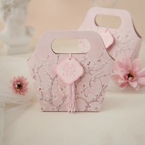 Chinese Wedding Decor Gift Bag | Guest Favor Paper Boxes - 10 Pc Set