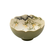 Load image into Gallery viewer, Bamboo Chinese Tea Cup | Golden Painted Ceramic Teaware - 80 ml