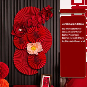 Chinese Wedding Wall Decor | Red Vietnamese Paper - 1 Set