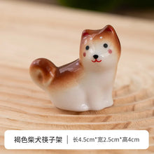 Load image into Gallery viewer, Cute Shiba Inu Chopsticks Holder | Japanese Dog Ceramic Chopstick Rest - 1 Pc