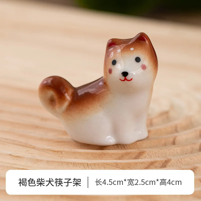 Cute Shiba Inu Chopsticks Holder | Japanese Dog Ceramic Chopstick Rest - 1 Pc