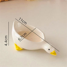 Load image into Gallery viewer, Cute Duck Soy Sauce Dish | Small Dipping Ceramic Bowls - 2 Pc Set