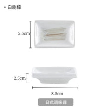 Load image into Gallery viewer, Japanese Soy Sauce Plates | Rectangle Ceramic Sauce Dish for Dipping - 1 Pc