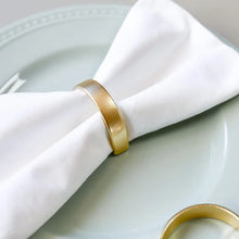 Load image into Gallery viewer, Brushed Gold Napkin Rings | Dinner Party Cloth Cuff Holder