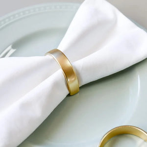 Brushed Gold Napkin Rings | Dinner Party Cloth Cuff Holder