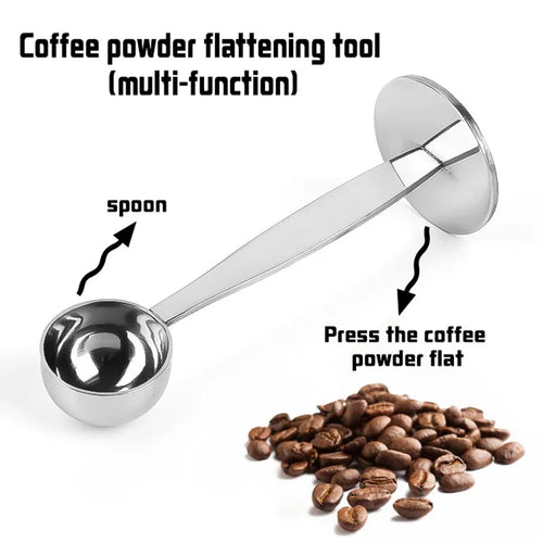 Metal Coffee Scoop and Press | Stainless Steel Ground Powder Press - 1 Pc