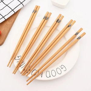 Mixed Bamboo Chopsticks | Japanese Woden Luxury Cutlery Tableware Gift - 5 Pair Set