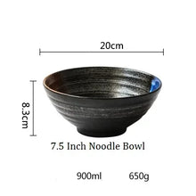 Load image into Gallery viewer, Japanese Ramen Bowl | Large Painted Ceramic Noodle Soup Bowls - 1 Pc