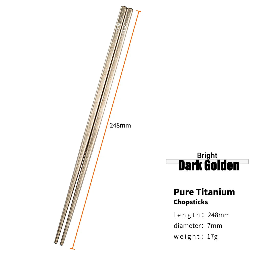 Titanium Chopsticks | Camping Hiking Outdoor Tableware - 1 Pair
