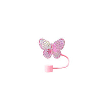 Load image into Gallery viewer, Cute Butterfly Straw Toppers | Silicone Stanley Cover Cap - 1 Pc