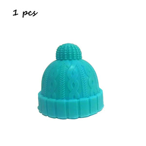 Winter Hat Wine Bottle Stoppers | Christmas Beanie Silicone Decorative Cap - 1 Pc