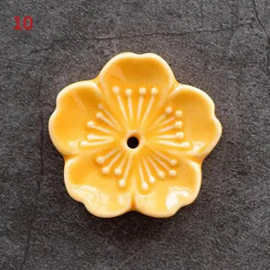 Cherry Blossom Ceramic Incense Holder | Cute Sakura Flower Stick Burners - 1 Pc