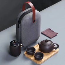 Load image into Gallery viewer, Authentic Clay Chinese Tea Set | Portable Travel Traditional Gongfu - 1 Set