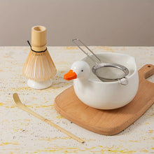 Load image into Gallery viewer, Duck Matcha Tea Set | Cute Animal Chawan Whisk Holder Ceramic - 5 Pc