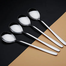 Load image into Gallery viewer, Korean Metal Asian Soup Spoon | Long Handle Stainless Steel - 1 PC