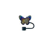 Load image into Gallery viewer, Cute Butterfly Straw Toppers | Silicone Stanley Cover Cap - 1 Pc