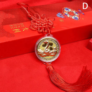 2025 Chinese New Year Gifts | Gold Snake Commemorative Coin Lucky Pendant - 1 Pc