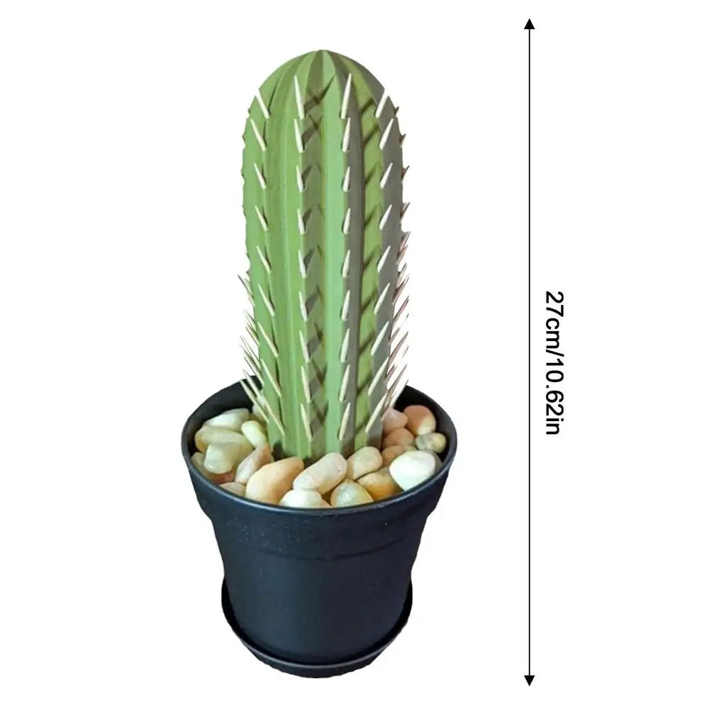 Large Cactus Toothpick Holder & Dispenser | Plant Nature Decor - 1 Pc