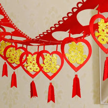 Load image into Gallery viewer, Red Hanging Banner Wedding Sign | Traditional Chinese Vietnamese Decor - 1 Pc