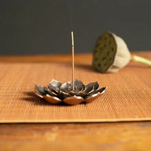 Load image into Gallery viewer, Gold Lotus Incense Holder | Cool Metal Buddhism Stick Burner Holders -  1 Pc