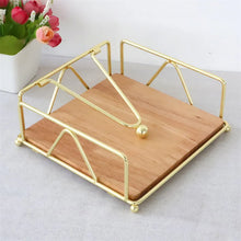 Load image into Gallery viewer, Flat Metal Napkin Holder for Table | Kitchen Paper Weighted Arm - 1 Pc